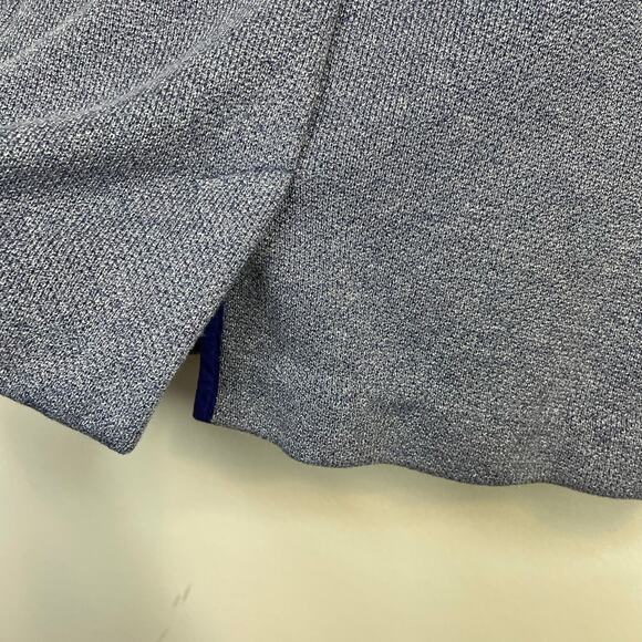 Skies are Blue Asa Stretch Knit Open Jacket Blazer Chambray Blue Cuffed women L - Picture 7 of 13